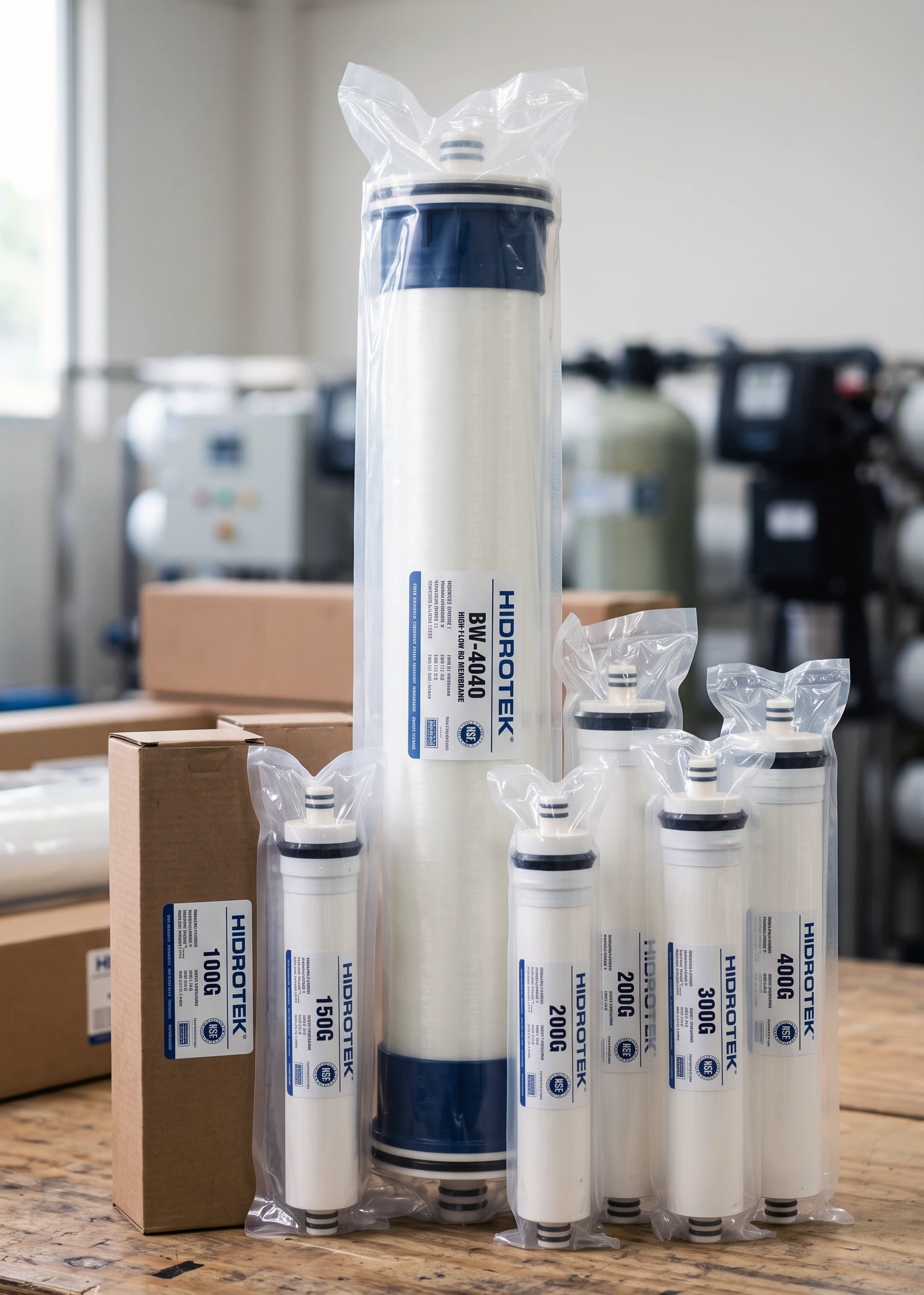 Membrana BW-4040 para sistema de ósmosis inversa industrial